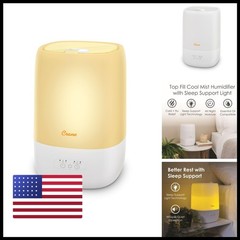 Crane Ultra-Quiet 3-in-1 Humidifier Baby Essential Oil Tray, 7-Color Sleep