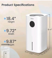 Powerscale MF6 Mist-Free Smart Evaporative Humidifier WiFi Control Purification