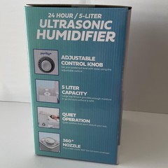 Purity+ Ultrasonic Humidifier 24 Hour 5 Liter White PUR-24HUM Tabletop Room