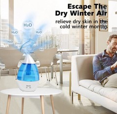 Besititli Pure Cool Blue Mist Humidifier Quiet for Babies Essential Oil Diffuser