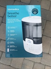 TOP Performance!! Homedics Breath Better Warm & Cool Mist Ultrasonic Humidifier.