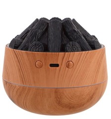 Simulated Charcoal Fire Humidifier Desktop Night Light Air for Home