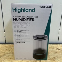 Humidifier Cool & Warm Mist 1.2 Gallon Capacity Highland Black NEW
