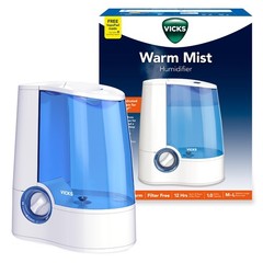 Vicks Warm Mist Humidifier – Air for 1 Count (Pack of 1), White