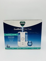 Vicks VUL600 CoolRelief Filter Free Cool Mist Humidifier White & Blue 1.2 Gallon