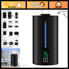 6L Cool & Warm Humidifier for Bedroom & Plants, Top Fill, Quiet, Adjustable Mist