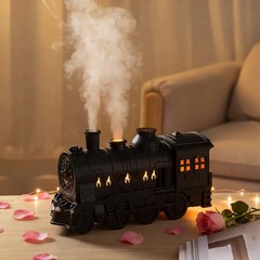 1PC Creative Train-Shaped Aroma Diffuser with Ambient Lights & 2-level Timer, US