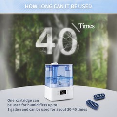 20-Pack Demineralization Cartridges for Humidifiers – Odor Removal & Filter Repl