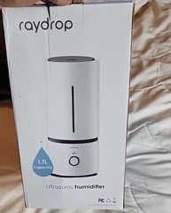 Raydrop Ultrasonic Humidifier, 1.70 L Quiet and Small Ultrasonic USED TWICE