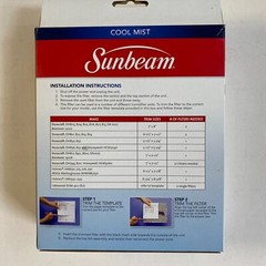 Sunbeam SFU001 Cool Mist Humidifier Filter Duracraft Holmes Honeywell 2-Pack