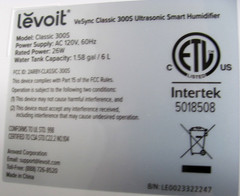 Levoit VeSync Classic 300S Ultrasonic Aromatherapy Smart Humidifier Blue-New