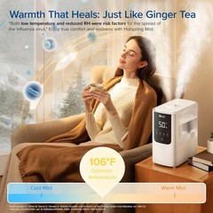 OasisMist 4.5L Smart Humidifier with Warm & Cool Mist – Quiet Aromatherapy
