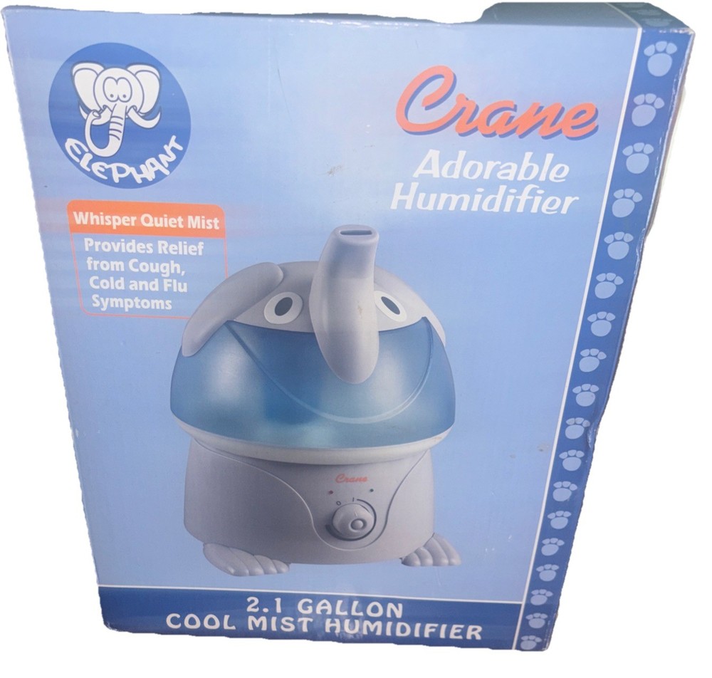 New In Box Crane Elliot The Elephant Ultrasonic Cool Mist Humidifier