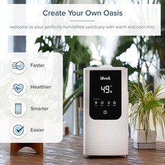 OasisMist 4.5L Smart Humidifier with Warm & Cool Mist – Quiet Aromatherapy