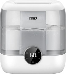 Gray 6L Humidifier, 28dB Quiet, Nightlight, 60H Runtime