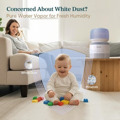 LEVOIT Evaporative Humidifiers for Bedroom Baby, Dual Air and Water Filters