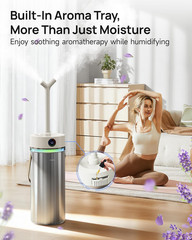 8L Stainless Steel Cool Mist Humidifier for Bedroom, Nursery & Office
