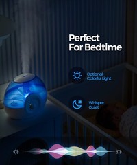 Humidificador ultrasónico de vapor frío de 2 l con boquilla ajustable y apagado