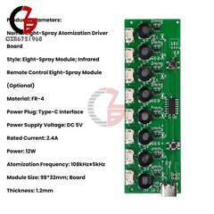 DC 5V 8 Spray Humidifier Module Atomization Control Board Ultrasonic Atomizer