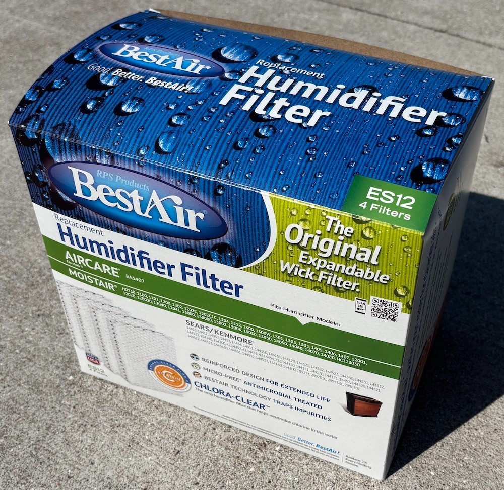 4 BestAir Humidifier Filters – ES12 Fits AirCare, Moistair, Sears/Kenmore
