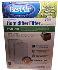 BestAir H62-2PK-PDQ-2 Replacement Humidifier Filters – Pack of 2