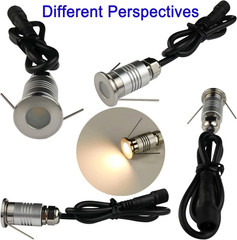 LED Mini In-Ground Well Light-Finger Size,1W 12V DC,120° Wide Beam Angle,Ip67 Wa