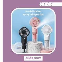 Strong Power Spray Humidification Small Mist Fan Humidification Usb Charging Por