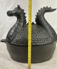 Plow Hearth Dragon Wood Stove Steamer | Cast Iron Fireplace Humidifier