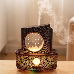 AROMATHERAPY HUMIDIFIER Diffuser with 3 LED Color Changing Lights Black FULIYING