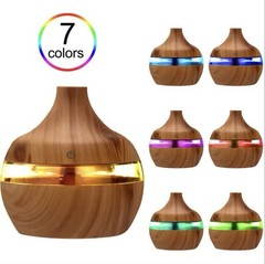 Wood Grain LED Aroma Diffuser Humidifier, Touch Control, 300ml, USB 5V, XBH-038B