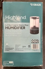 Highland 1.2 Gallon Tabletop Cool Mist And Warm Mist Humidifier 5106428 NEW!