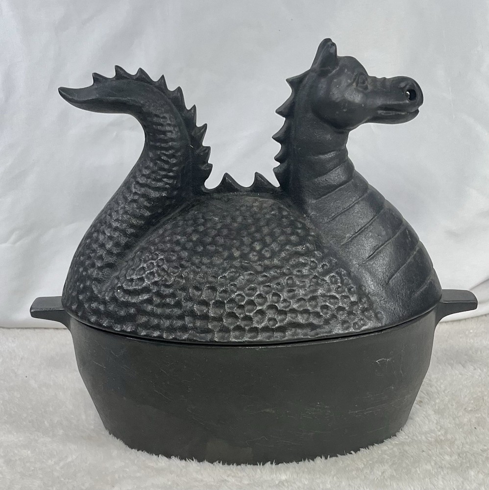 Plow Hearth Dragon Wood Stove Steamer | Cast Iron Fireplace Humidifier