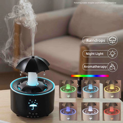Creative Raindrop Humidifier and Essential Oil Diffuser with Colorful Lights