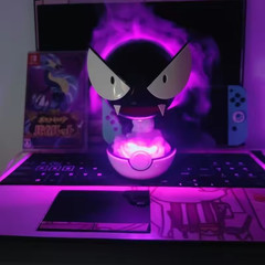 Creative Anime Ghost Figure Humidifier Night Light Purple Mist LED Gamer Room