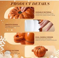CAST IRON WOOD STOVE STEAMER PUMPKIN HUMIDIFIER FIREPLACE 2.4QT (New)