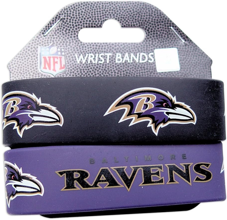 Baltimore Ravens Wrist Band Set of 2