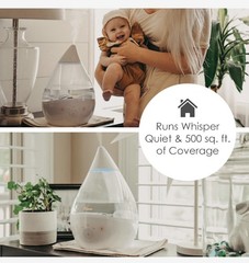 1 Gal. Top Fill Drop Cool Mist Humidifier with Sound Machine for Medium to Large