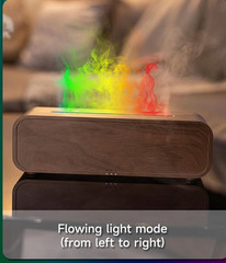 Flame Air Diffuser Humidifier SOUND REACTIVE 7 Colors Remote Control Timer Aroma