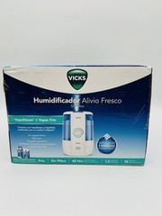 Vicks VUL600 CoolRelief Filter Free Cool Mist Humidifier White & Blue 1.2 Gallon
