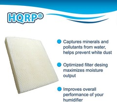 4-Pack HQRP Wick Filter for Vornado EVAP Series Humidifiers, MD1-0001 / MD1-0002