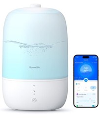 Smart Humidifier for Bedroom, 3L Top Fill Cool Mist Humidifiers with Essential..