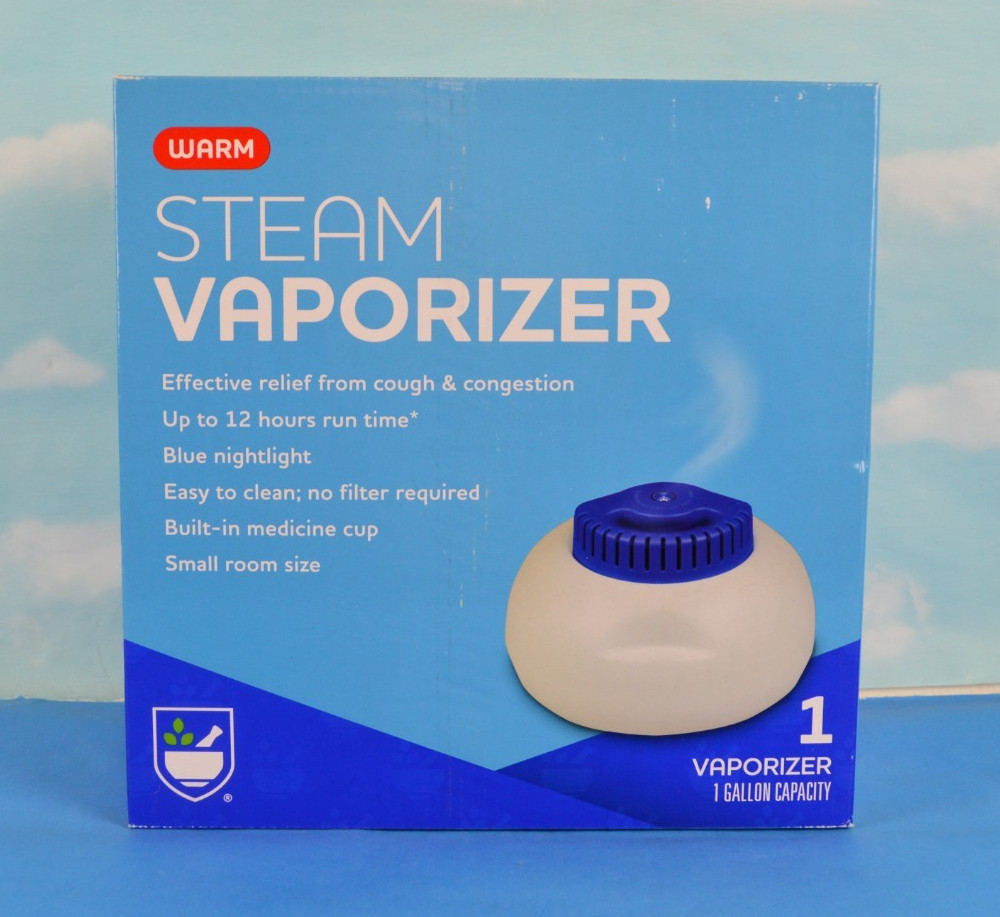 Warm Steam 1 Gallon Home Vaporizer with Medicine Cup & Nightlight New in Box