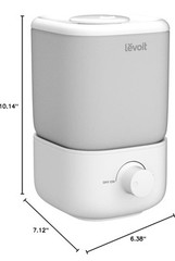 Leviot Top Fill Humidifiers For Bedroom, 2.5L Tank For Large Room Cool Mist