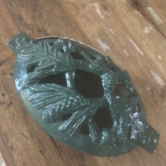 Green Cast Iron Woodstove Humidifier Steamer Vtg LL Bean