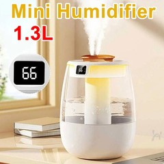 1.3L Humidifiers Ultrasonic Cool n Warm Mist LED Humidifier Top Fill for Bedroom