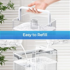 CHIVALZ Humidifiers for Bedroom, 6L Cool Mist 9.37 * 7.4 * 12.67 inch, White