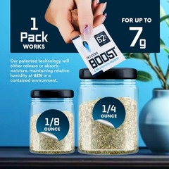 62% RH 2-Way Humidity Control Pack of 50 | Moisture Absorber for Herbs, Spices &