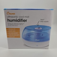 Crane Ultrasonic Cool Mist Humidifier EE-5951 No Filter Required Optional Light