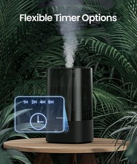 Large Room 4.5L Humidifier for Baby & Adult Comfort with Timed Mist Control