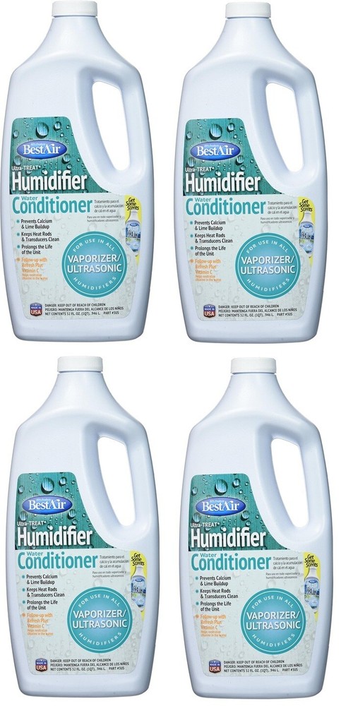 BestAir 3US Ultra Treat 32 oz Humidifier & Vaporizer Water Treatment – Pack of 4
